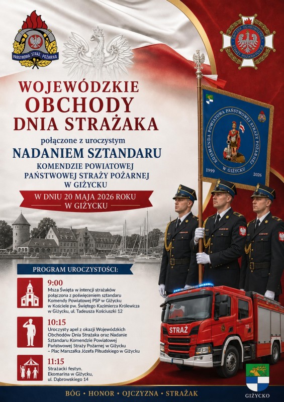 Wojewódzkie Obchody Dnia Strażaka w Giżycku